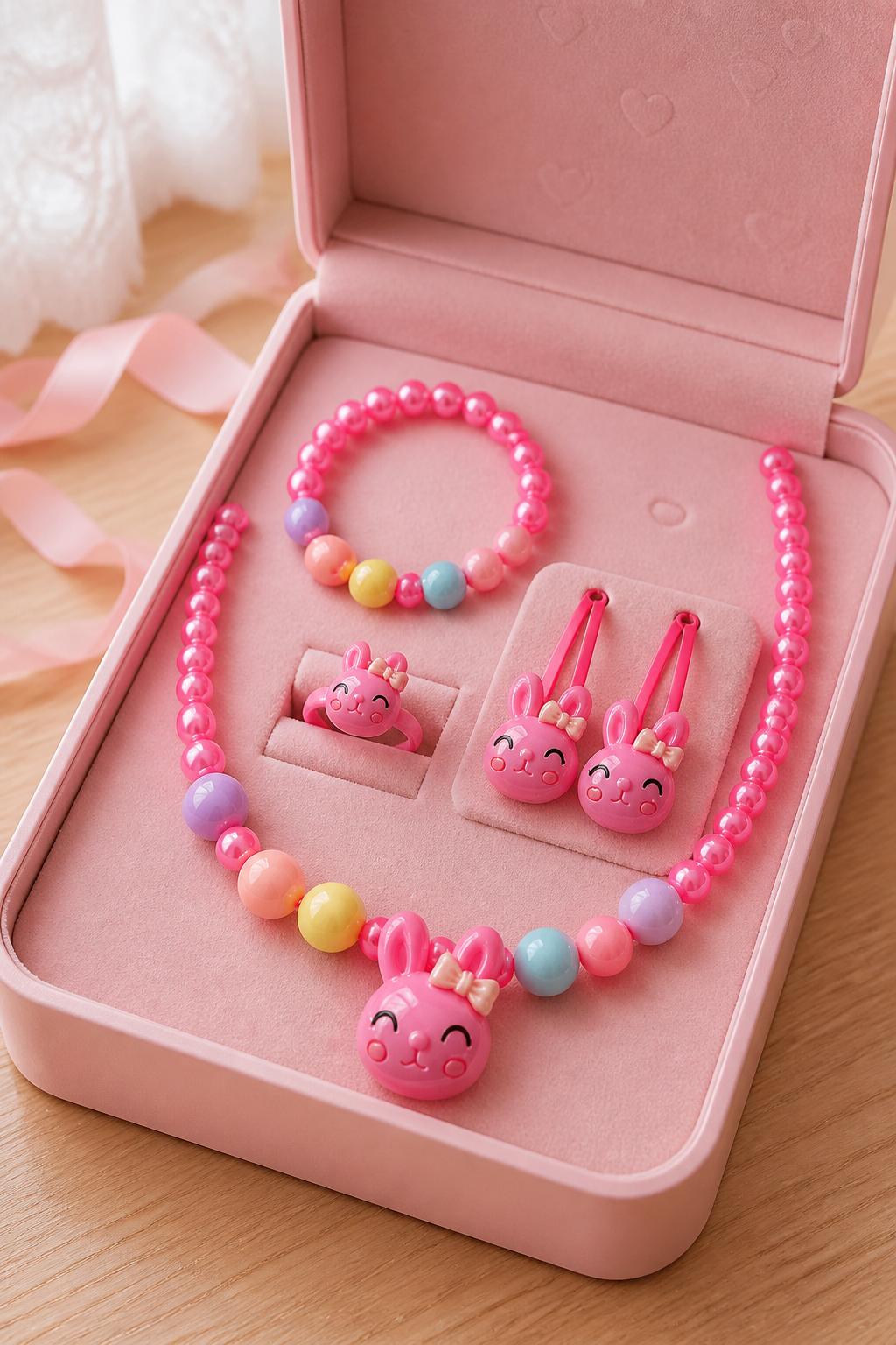 cartoon Girl's Necklace Set